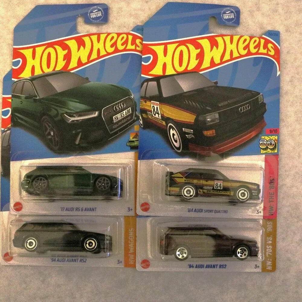 Hot Wheels lot of 4 Audi all NIP 1:64 scale